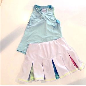 LUCKY IN LOVE Top & Skirt TENNIS SET S (7-8)